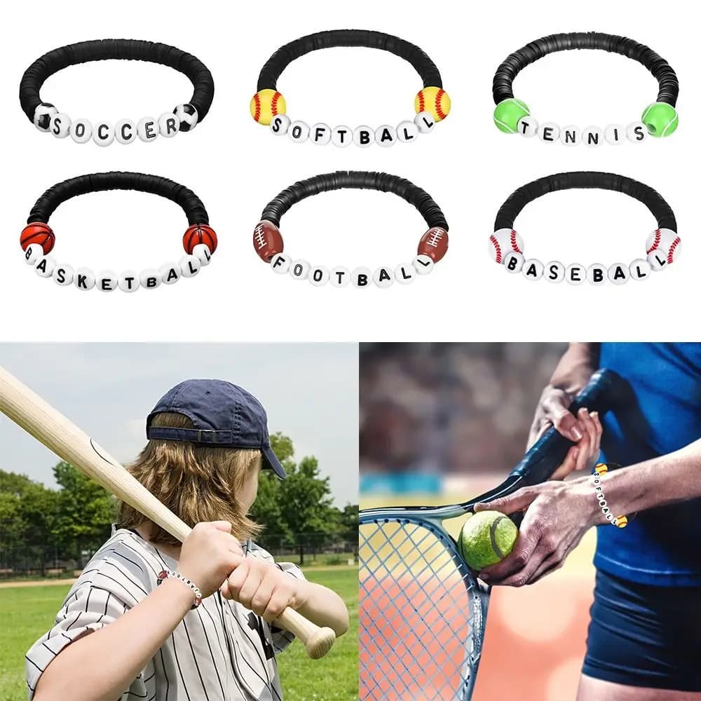 12 pezzi braccialetti da calcio impilabili alla moda tema sportivo braccialetti sportivi motivazionali braccialetti a tema abbigliamento casual decorazioni per feste
