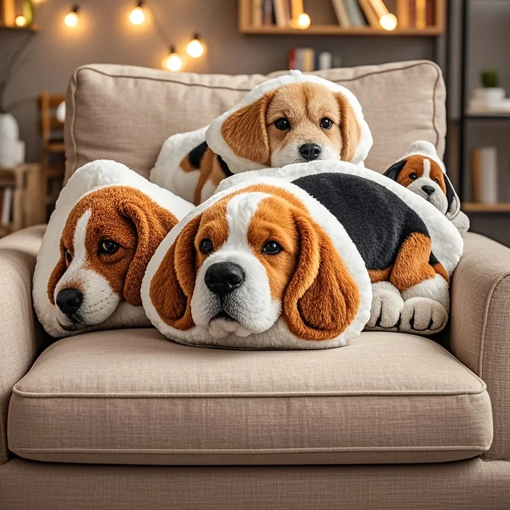 Nuovo cuscino personalizzato per animali domestici con design stampato in 3D e morbido materiale in peluche, perfetto per la decorazione della casa e come compagno per gli animali.