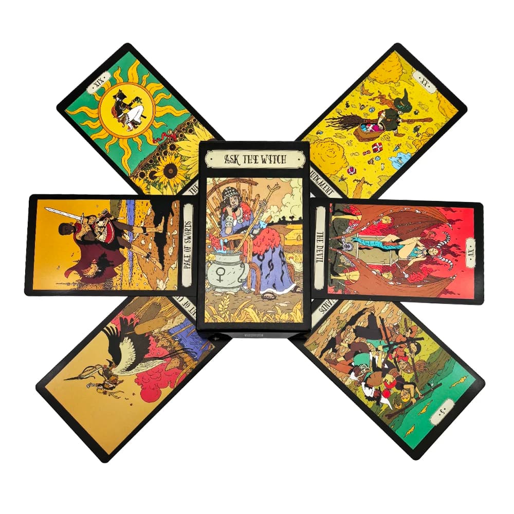 Il mazzo di carte dei tarocchi della strega Giochi da tavolo dei tarocchi inglesi Divinazione Destino Casa Giochi di intrattenimento per la famiglia regalo
