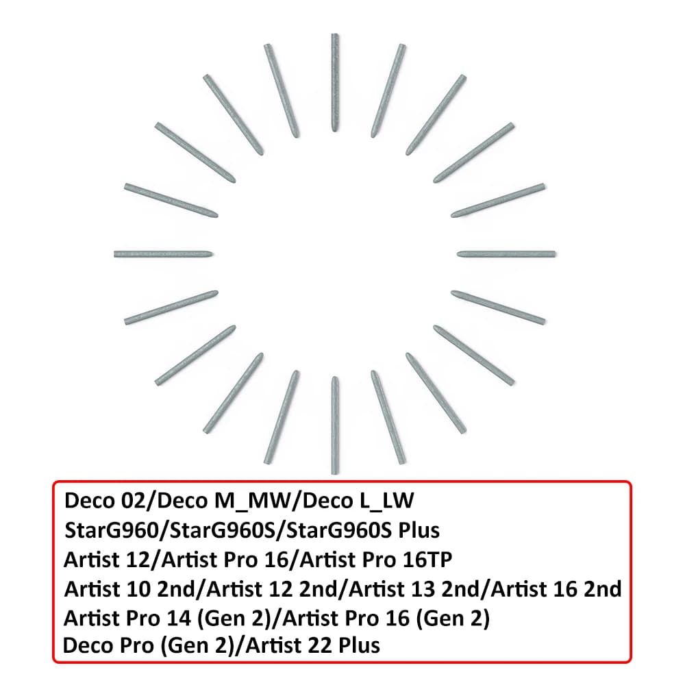 Pennino in feltro XP-Pen 20 pezzi Pennini di ricambio per stilo X3/X3 Pro per Artist 12 2nd/Artist Pro 16/Artist Pro 16 (Gen 2)