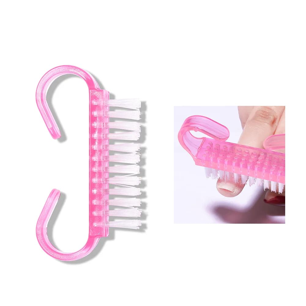 5 Pz/100 Pz Spazzole per la pulizia delle unghie Pulisci le tue unghie Strumenti Spazzole per la pulizia della polvere in plastica Unghie artistiche Manicure Pedicure Strumenti per manicure