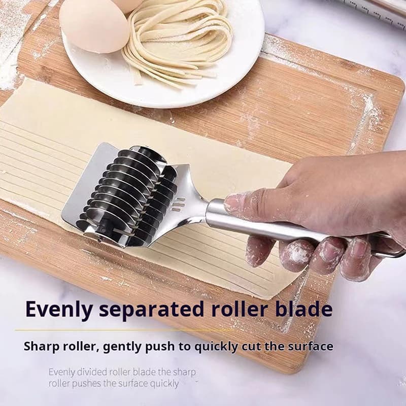 *+1PC Stainless Steel Manual Spaghett Cutter Pasta Machine Dough Noodles Maker Ginger Garlic Roll Crusher Kitchen Cooking Gadget