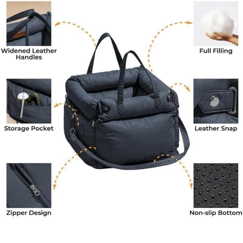 Waterproof Dog Car Seat Cover Portable Travel Pet Booster Seat Mat Durable Scratch Proof Safe Puppy Carrier