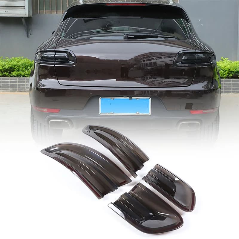 ABS Black For Porsche Macan 2014-2017 Car Tail Light Cover Brake Light Wide Indicator Protective Cover Decorative Accessories