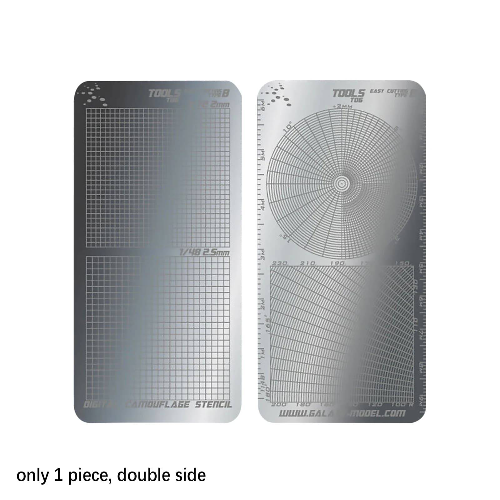 Stainless Steel T06A02 Mask Plate, Easy to Cut, 73*143mm, Double Side to Model and Hobby