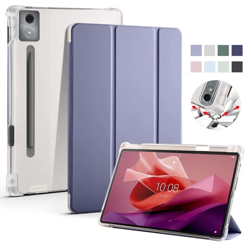Per Lenovo Idea Tab Pro Custodia TB373FU con portapenne Custodia morbida in pelle PU con supporto posteriore per Xiaoxin Pad Pro 2025 TB375FC 12.7"