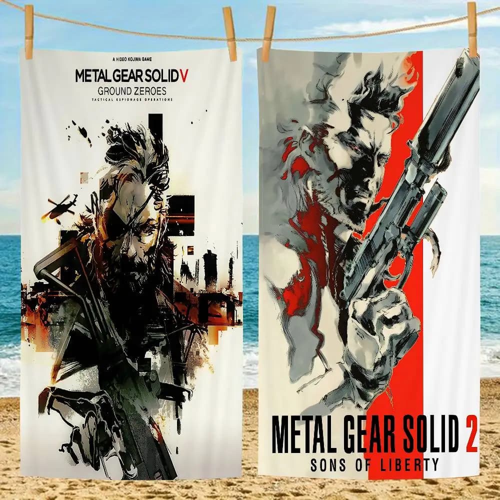 M-Metal G-Gear Solid game Big Microfiber Beach Towels Quick Dry Towel Sand Beach Towels Pool Towel for Travel Swim Pool Yoga