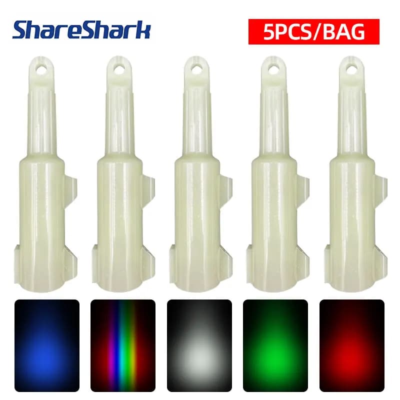 ShareShark 5 pezzi lampada flash da pesca subacquea goccia profonda LED attrazione esca acqua salata luce notturna attrezzatura da pesca