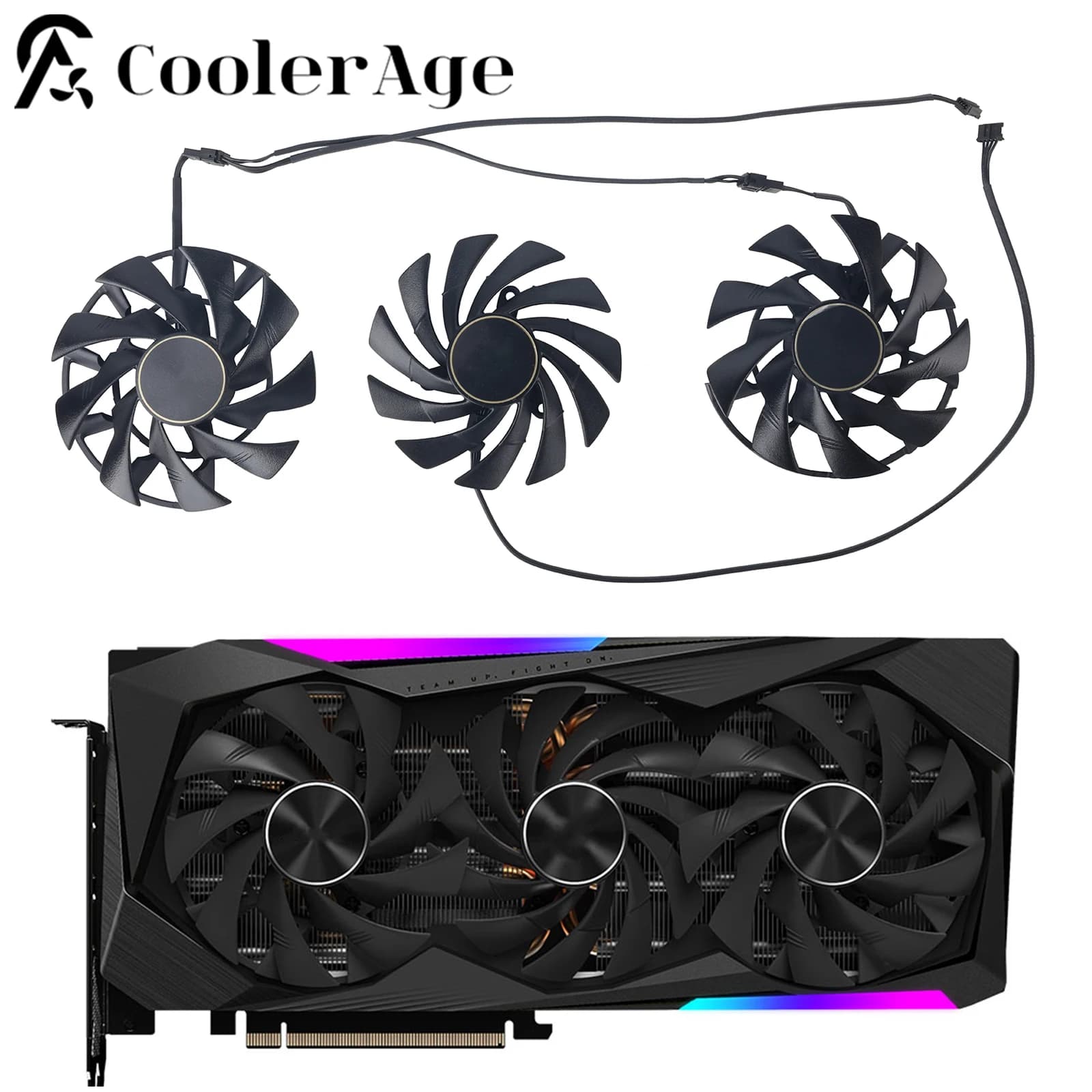 New Original RTX3060Ti RTX3070 Video Card Fan For Gigabyte AORUS GeForce RTX 3060 Ti 3070 MASTER Graphics Card Replacement Fan