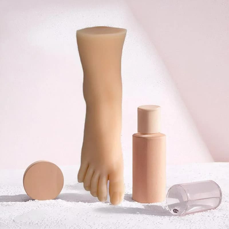 Simulazione Modello di piedi in silicone femminile per pratica di nail art Feticcio per manicure Display Calzature Calzino Fotografia Prop