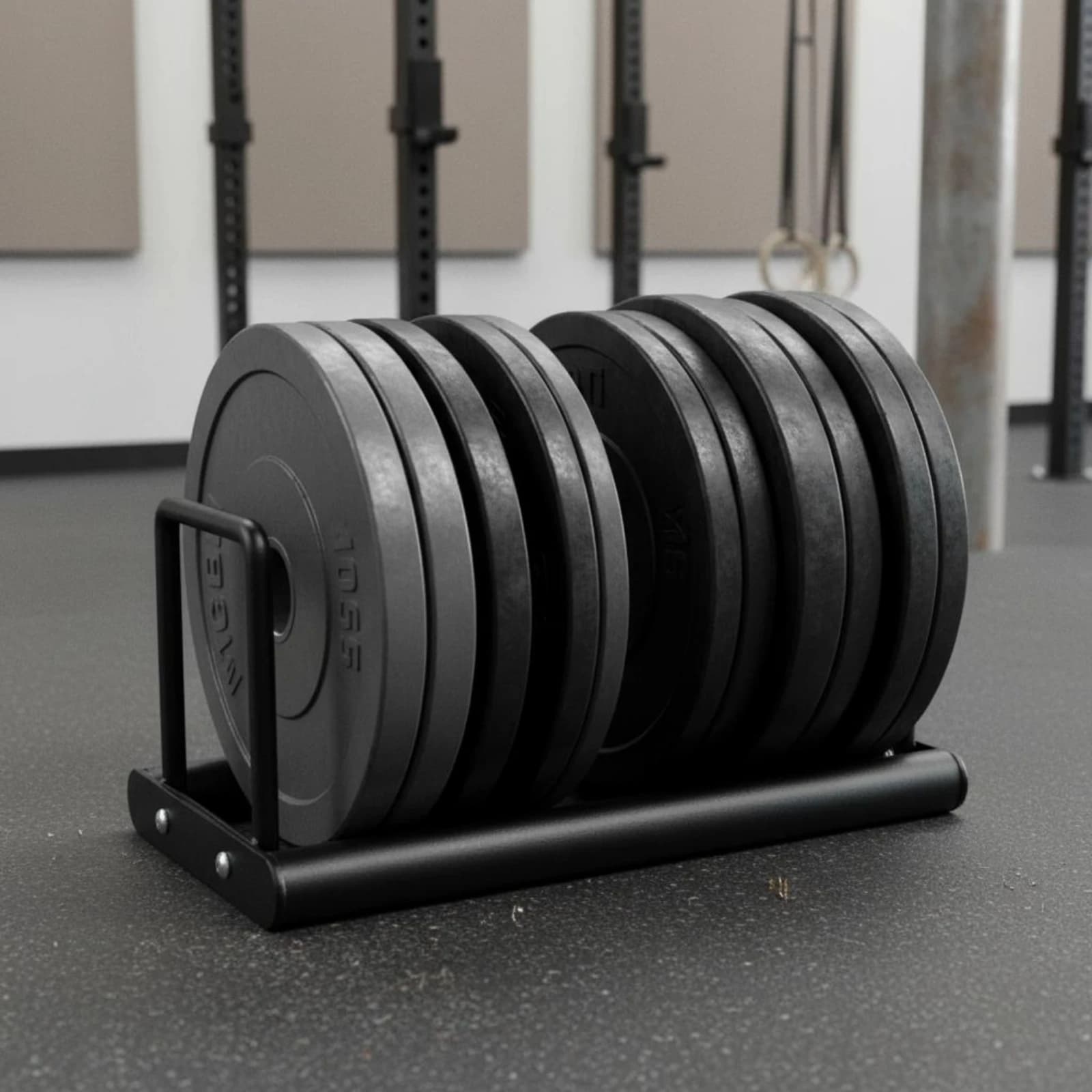Weight Plate Storage Stand Multi Use Bumper Plate Rack Barbell Storage Rack Heavy-Duty Fitness Equipment Powder-Coated Finish