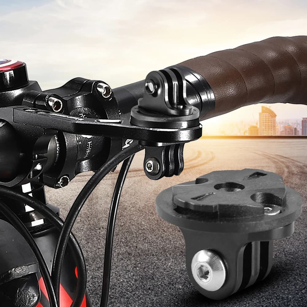 Adattatore per Faro e Fotocamera, Supporto Stabile per Computer da Bicicletta, Base per Luce Anteriore, Supporto per Fotocamera Compatibile con Interfaccia Garmin Edge