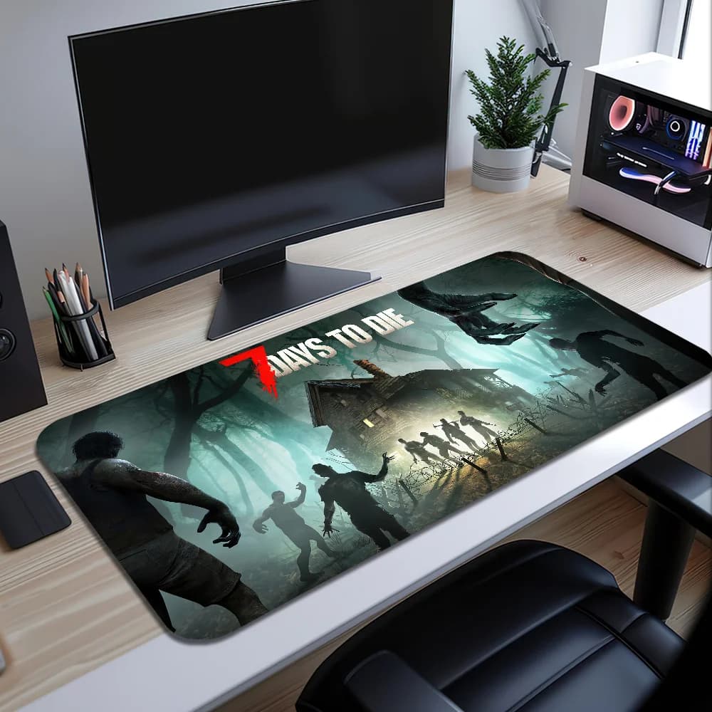 7 Days to Die Mouse Pad Desk Mat Large Non-slip Anti-fray Keyboard Ergonomic Office Rubber PC Home Custom
