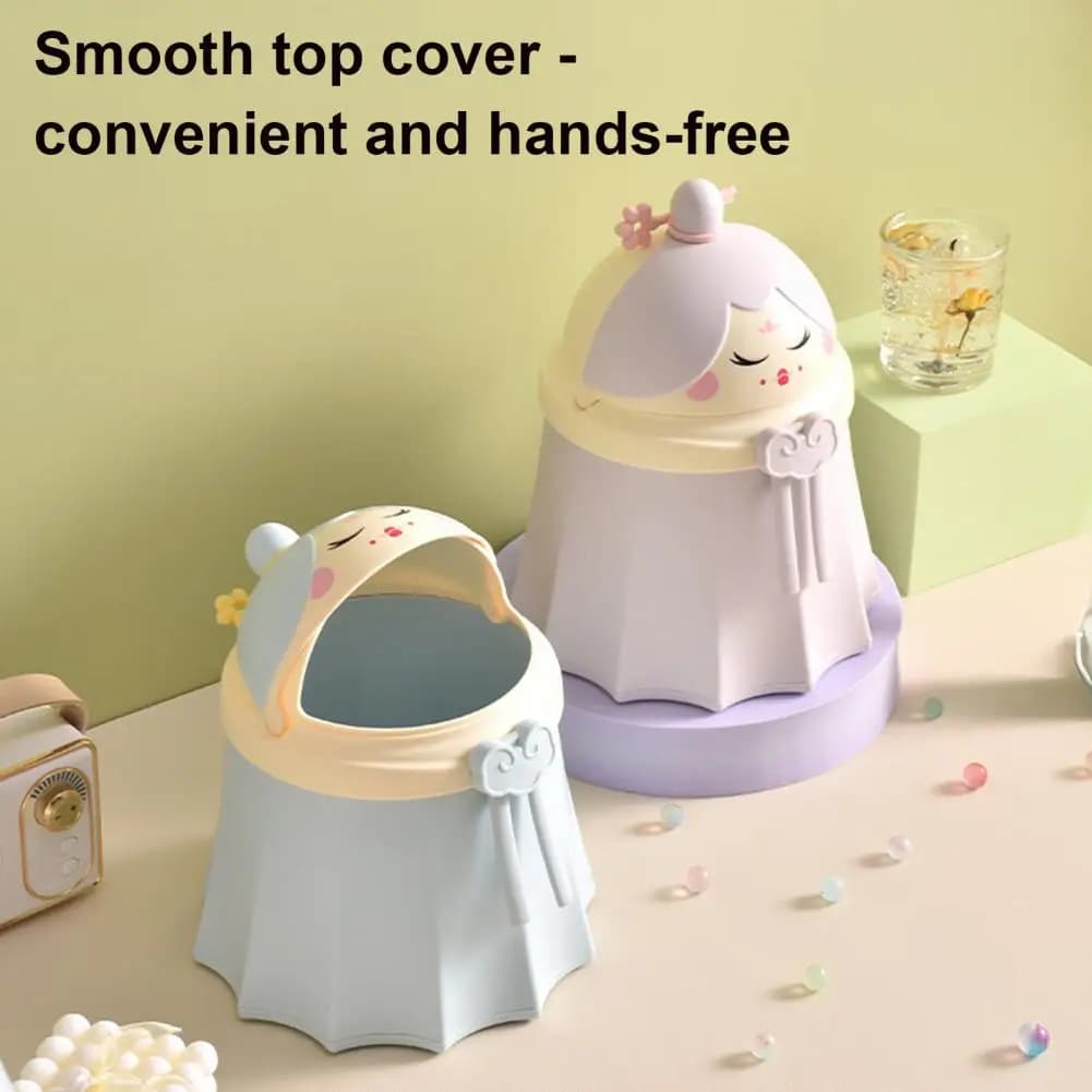 Princess Shape Recycle Bin for Office, Bathroom, Car, Hotel, Desk Compact, 90% Spazzatura Bidone