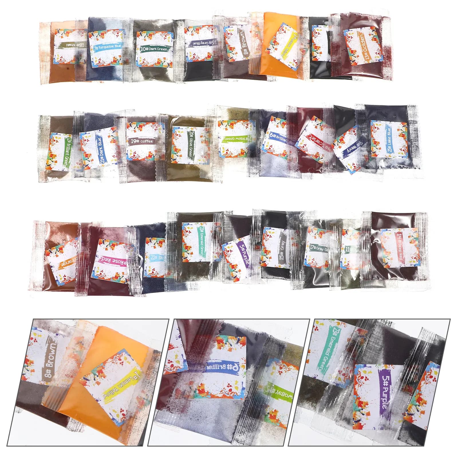 Kit 26 Pezzi Polvere Tie Dye per Tessuti, Colori Brillanti, Fai da Te per Vestiti, Sciarpe, Calzini, per Bambini e Adulti, Materiali Creativi per Artigianato
