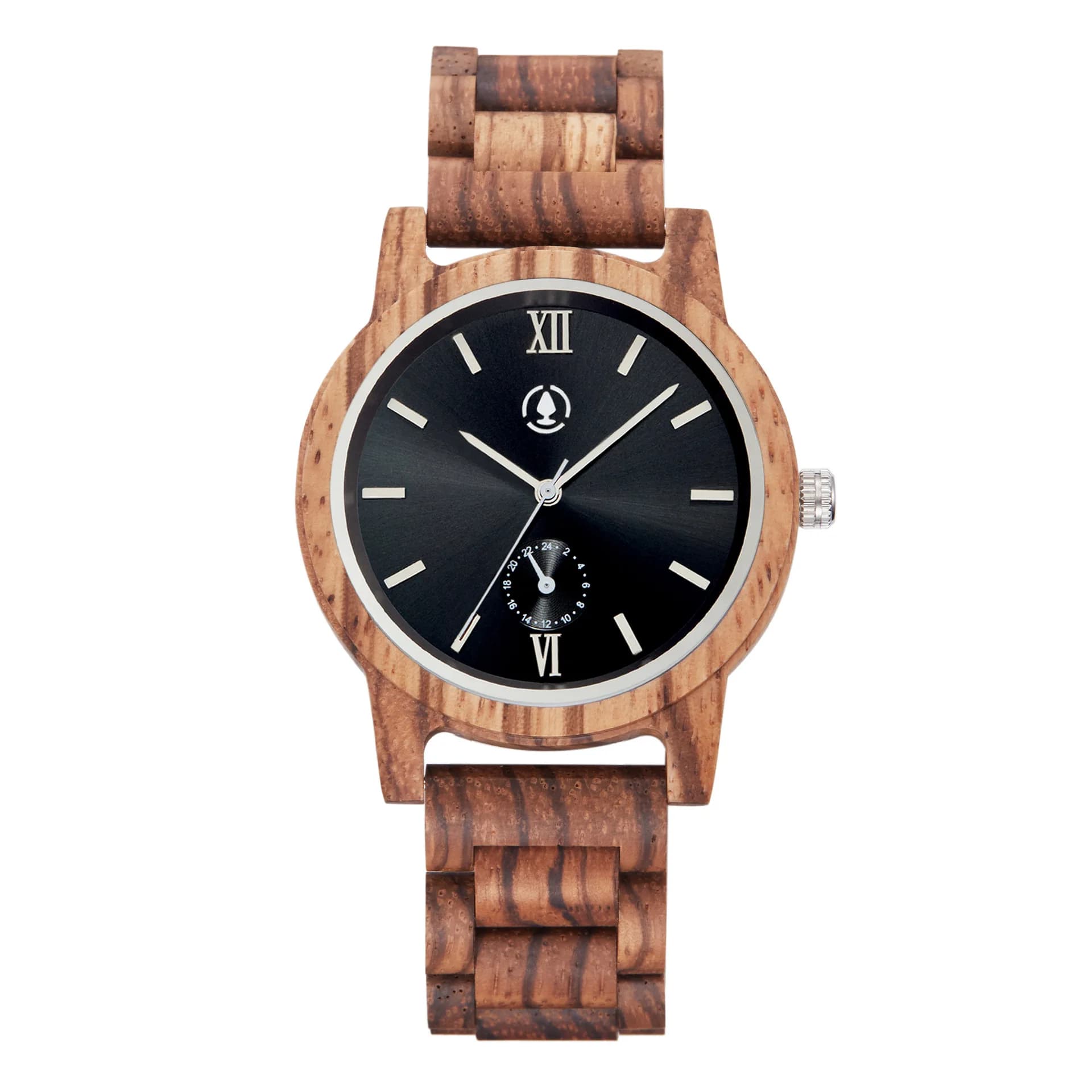 Color Wood Round Male Watch Laser Scale Dial Support Personal Engraving Leisure Fashion Quartz Wristwatch