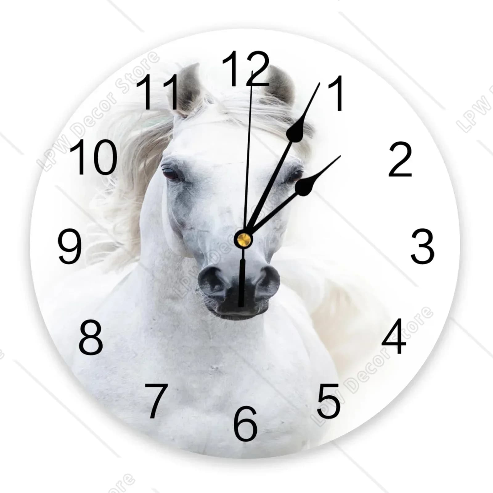 Orologio da Parete in PVC a Forma di Cavallo, Design Moderno, Decorazione per Casa, Camera da Letto, Orologio Silenzioso per Soggiorno