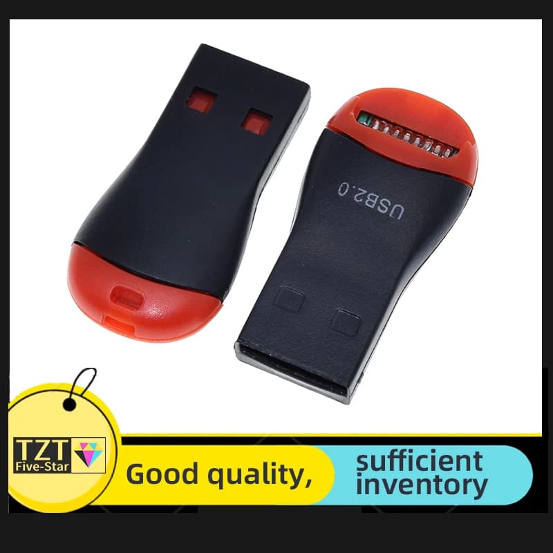 GREATZT Mini adattatore per lettore di schede di memoria flash USB 2.0 Micro SD SDHC TF per laptop