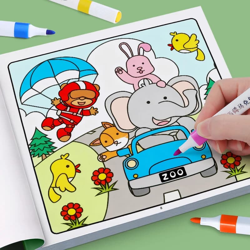 Libro da disegno e da colorare per bambini: Animali, Oceano, Persone - Pagine di attività educative adatte per età 3-12, Forniture per l'aula per l'apprendimento precoce, Regali per l'apprendimento in classe, Compleanno o rientro allo sviluppo creativo, Illustrazioni colorate