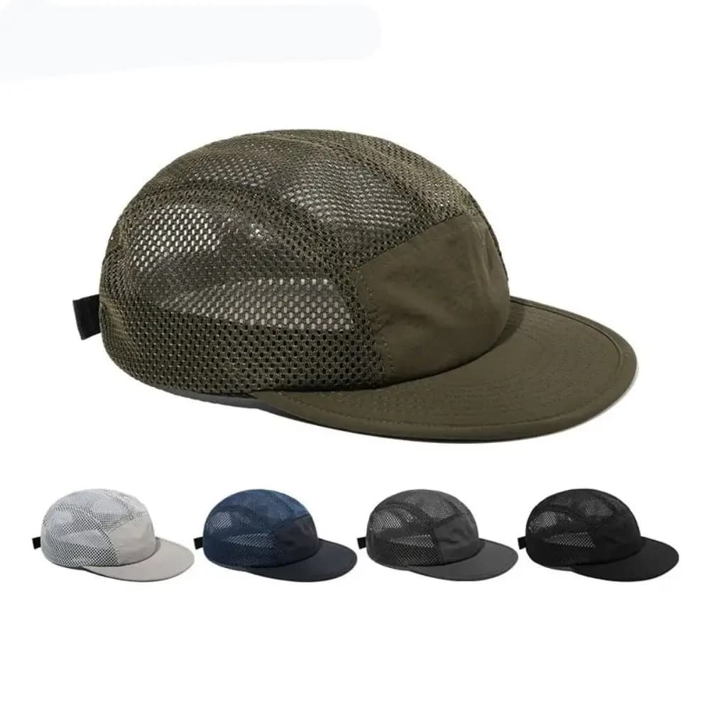 Berretto estivo ad asciugatura rapida Cappelli da baseball a 5 pannelli per uomo Donna Gorras Snapback Trucker Cappellini in rete Cappellino sportivo traspirante per esterni