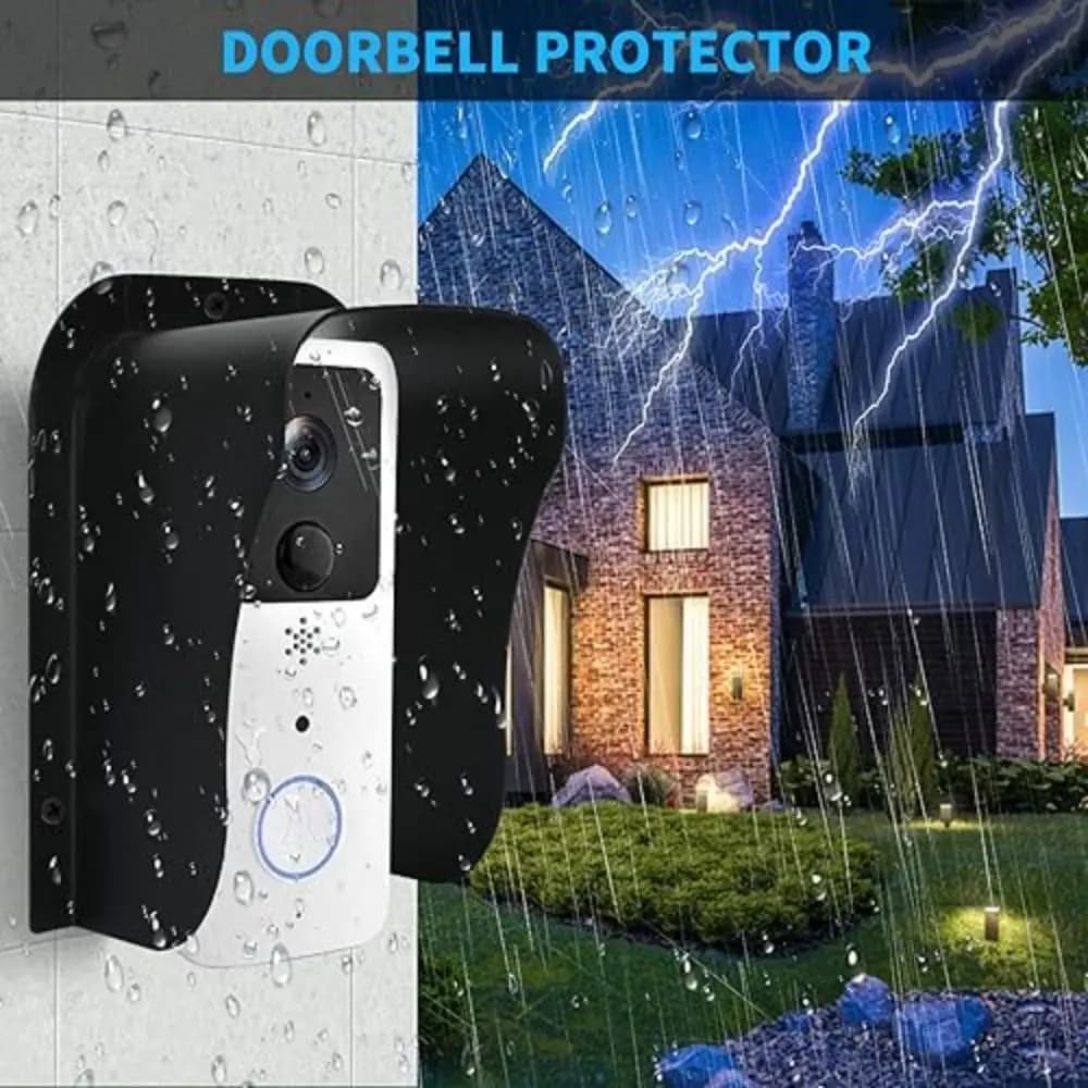 Copertura per Campanello in Metallo, Scatola Antipioggia per Uso Esterno, Protezione da Pioggia e Neve, Copertura per Controllo Accessi, Campanello Video
