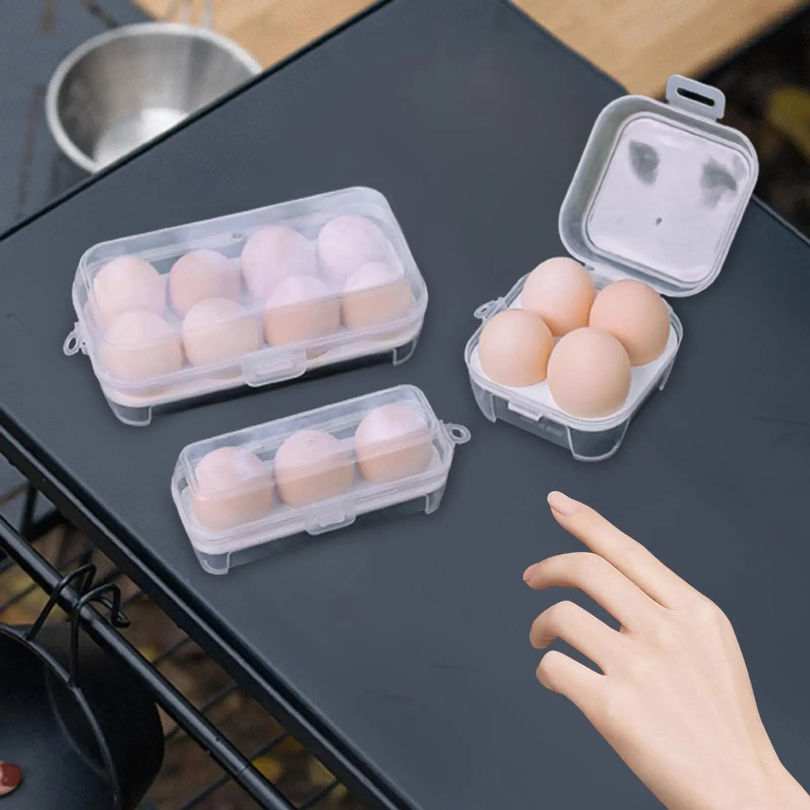 Egg Container Case Egg Carrying Case Hiking Grill Accessories Egg Storage Box for Fresh Eggs Picnic Refrigerator Cooking Travel