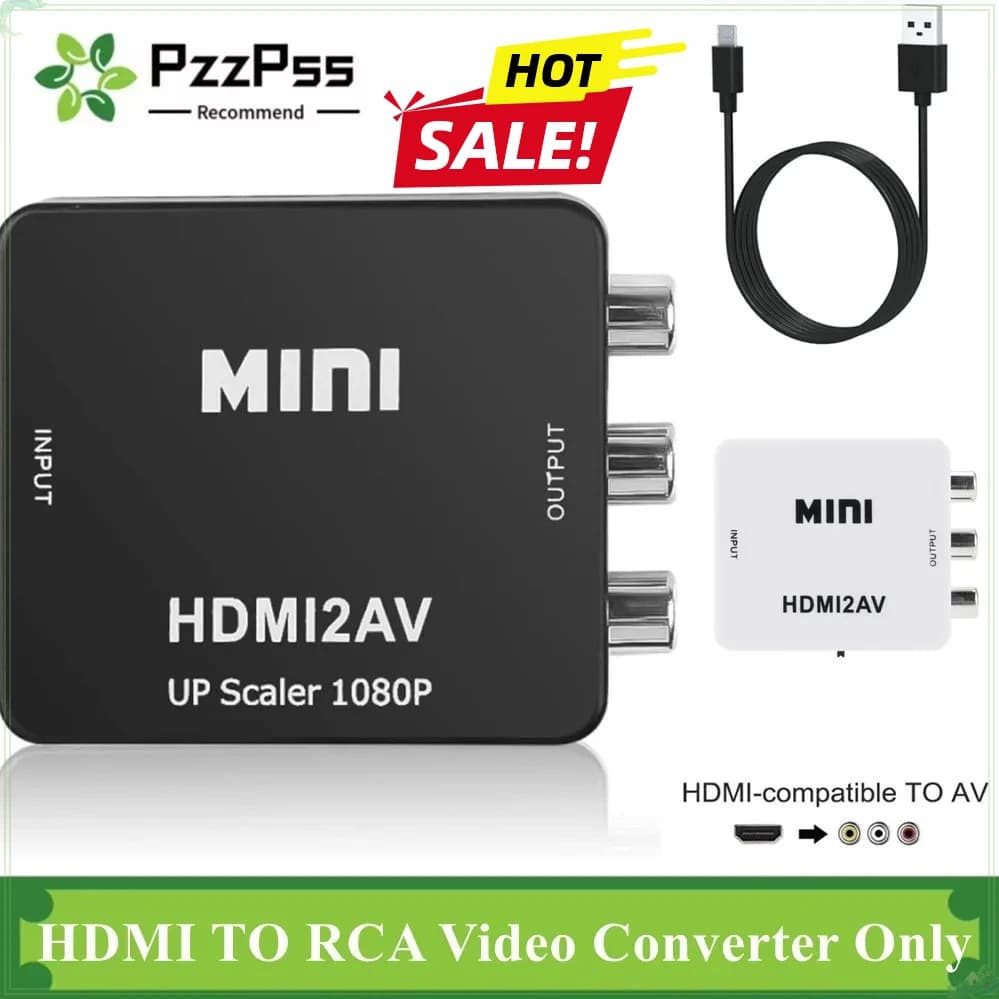 Adattatore da HDMI a AV RCA Convertitore HDMI MINI Box RCA AV CVSB LR Convertitore scaler AV composito video per proiettore HDTV per PC