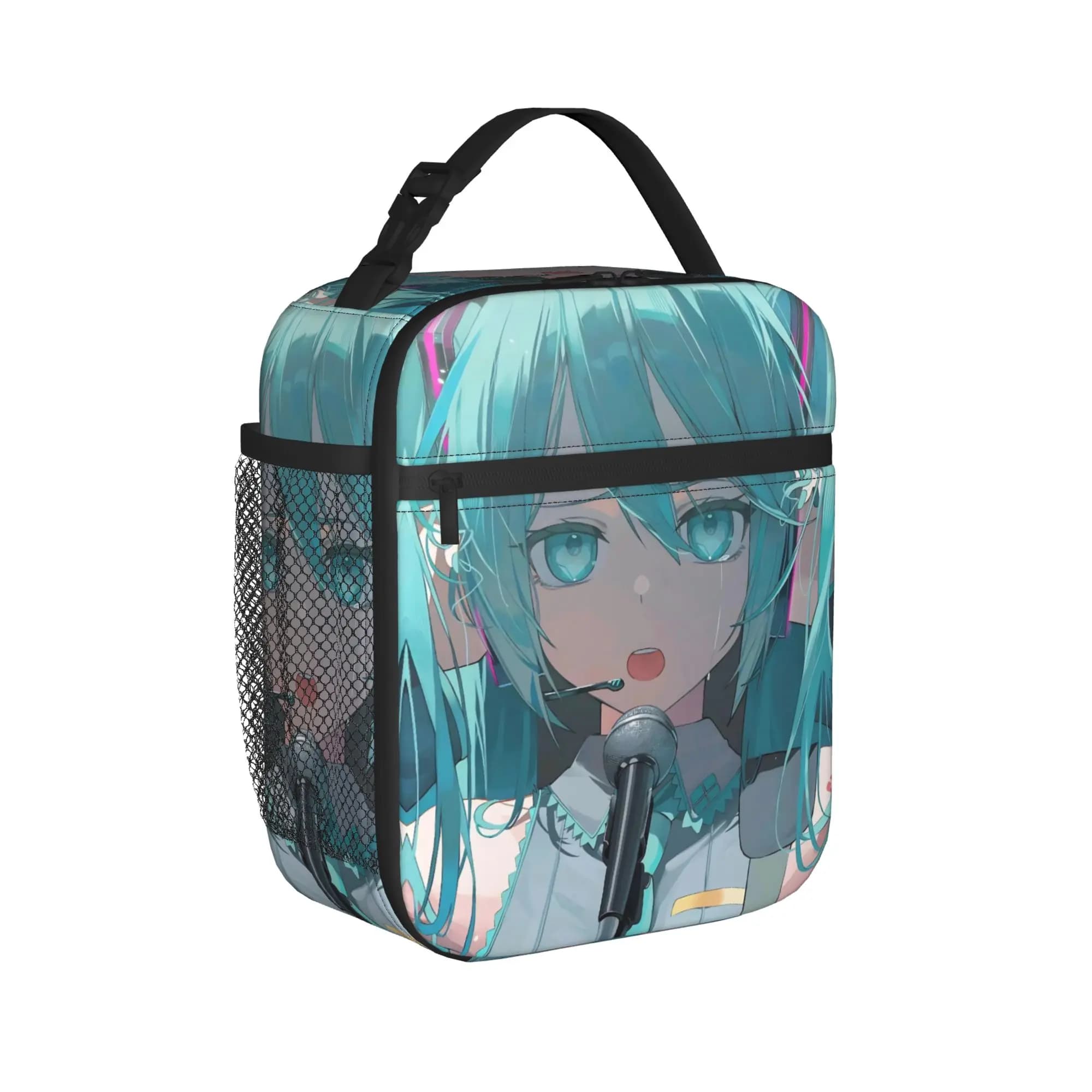 Borsa termica per il pranzo Hatsune Miku, grande, con stampa Miku Who Can't Sing, contenitore termico per il pranzo, borsa termica per il lavoro, picnic, uomo, donna