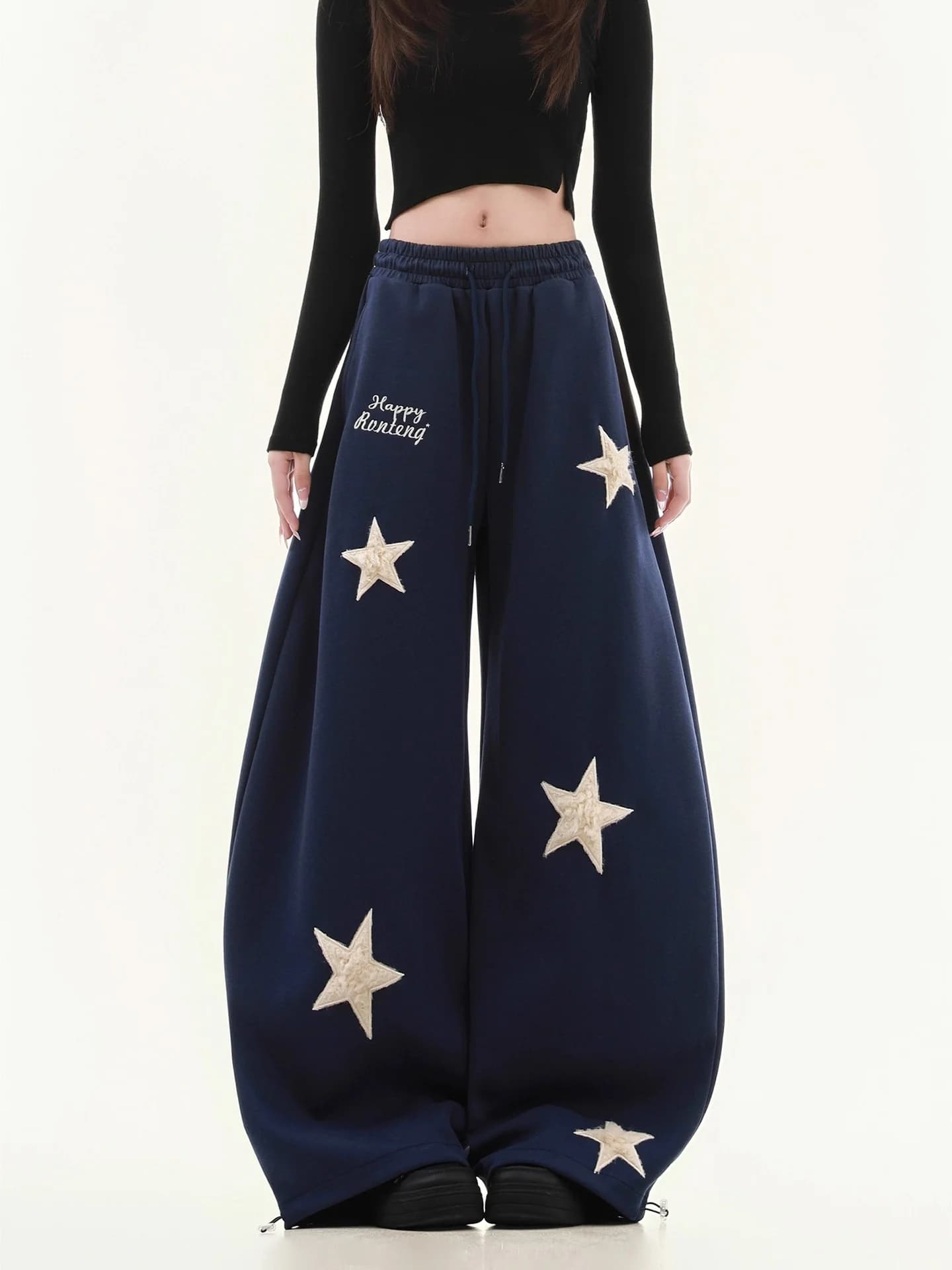 Jeans Casual da Donna alla Moda, Stile Vintage Cowboy, Gamba Dritta Classica, Moda Anni 2000, Streetwear Comodo e Lungo