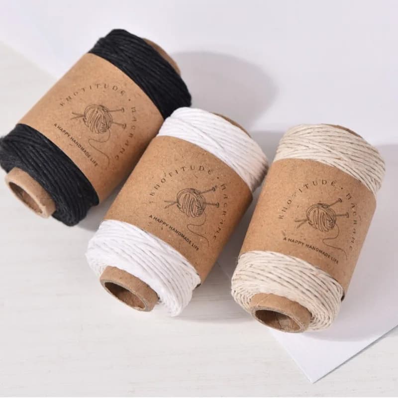 Filo di Canapa Colorato da 0,8 mm per Fai da Te, Lavorazione a Mano, Borse, Braccialetti e Collane - 50m