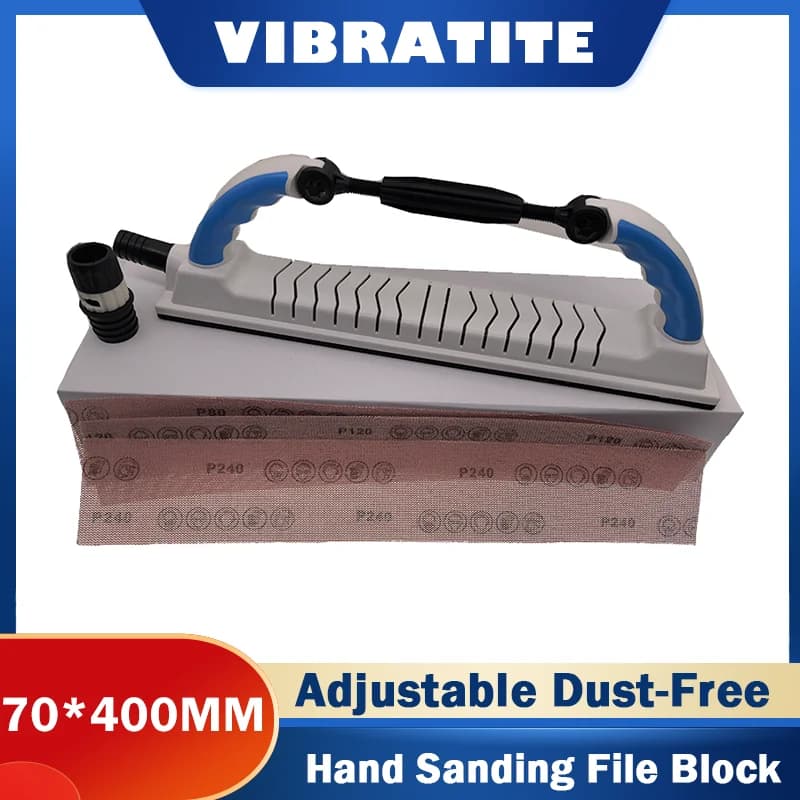 Blocco di file per levigatura manuale regolabile 70×400MM 4 pezzi con carta vetrata a rete 80/120/240 # per la molatura di strumenti per la lavorazione del legno di pareti metalliche e auto