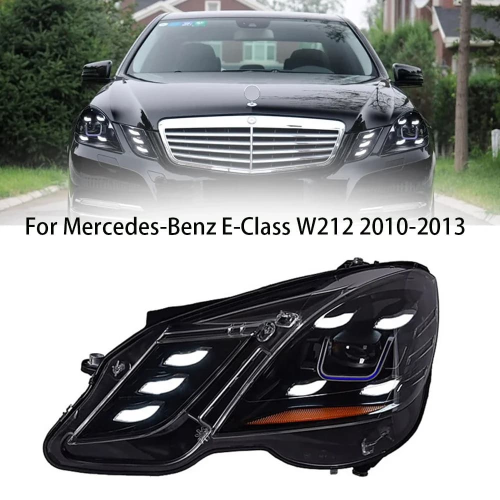 Luci auto per Mercedes-benz W212 2010-2013 Classe E E200 E300 LED Auto Gruppo faro Aggiornamento Porsche Design Lente Bicofal