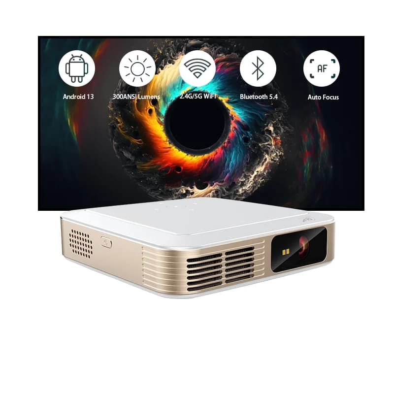 Smart Portable Android Tv Projector 4k Hd 1080p Mini Outdoor Proyector for Home Theater and Video Projection