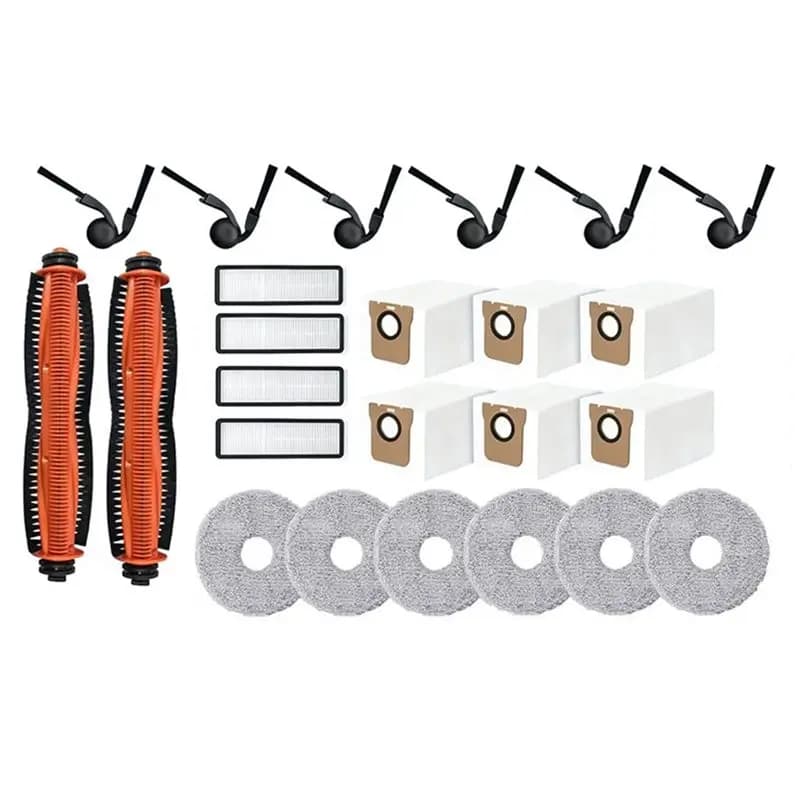 【VENDITA RAPIDA】24 PEZZI Accessori di Ricambio per Robot Aspirapolvere 5 / OV31GL: Spazzola Principale, Spazzola Laterale, Filtro HEPA, Panno per la Pulizia, Sacchetto Raccoglipolvere