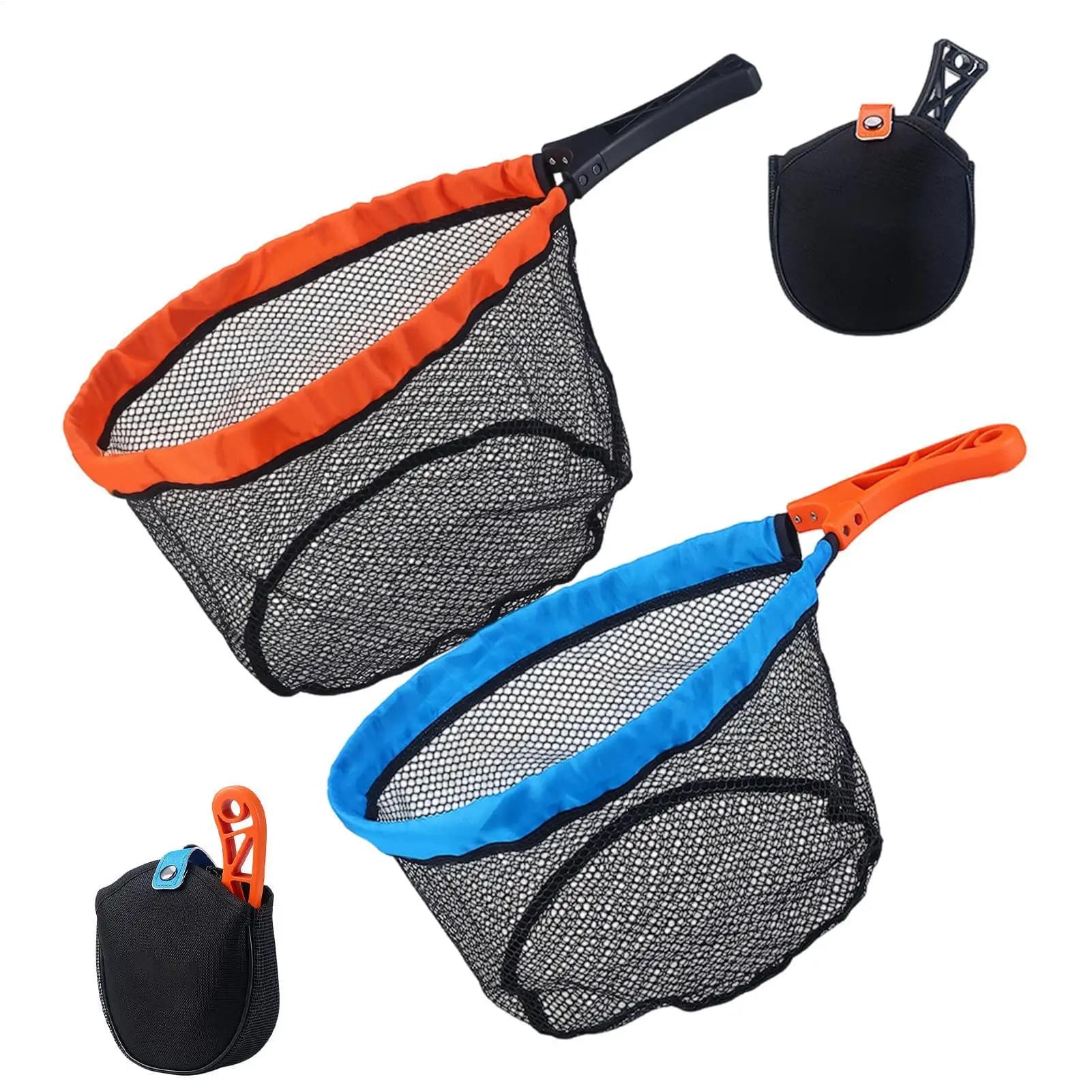 Fish Landing Net Foldable Angling Catching Mesh Gear Kayak Fishing Net For Hiking Kayak Boat Lake Saltwater Trout Bass Catfish