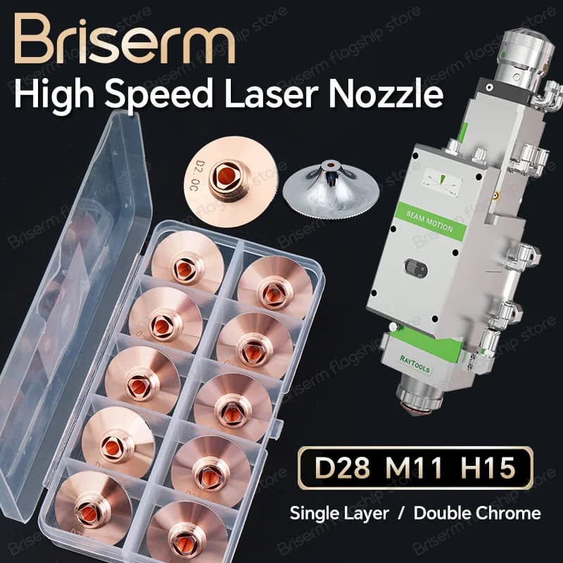 High Speed Laser Cutting Nozzle D28 M11 Single Double Laser Head Nozzles Raytools Precitec Hans Laser Cutting Machine Parts