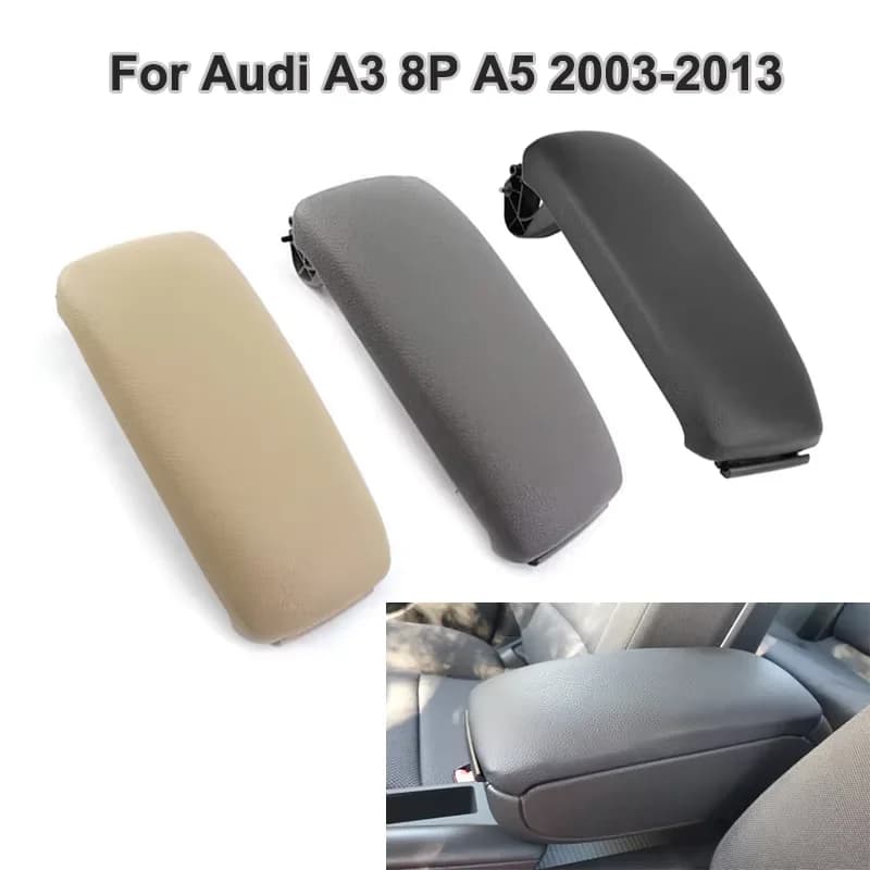 1 piece black central console armrest cover cover 8P 0864245 P8E1 for AUDI A3 8P 03-12 Auto seat box Cover Interior accessory
