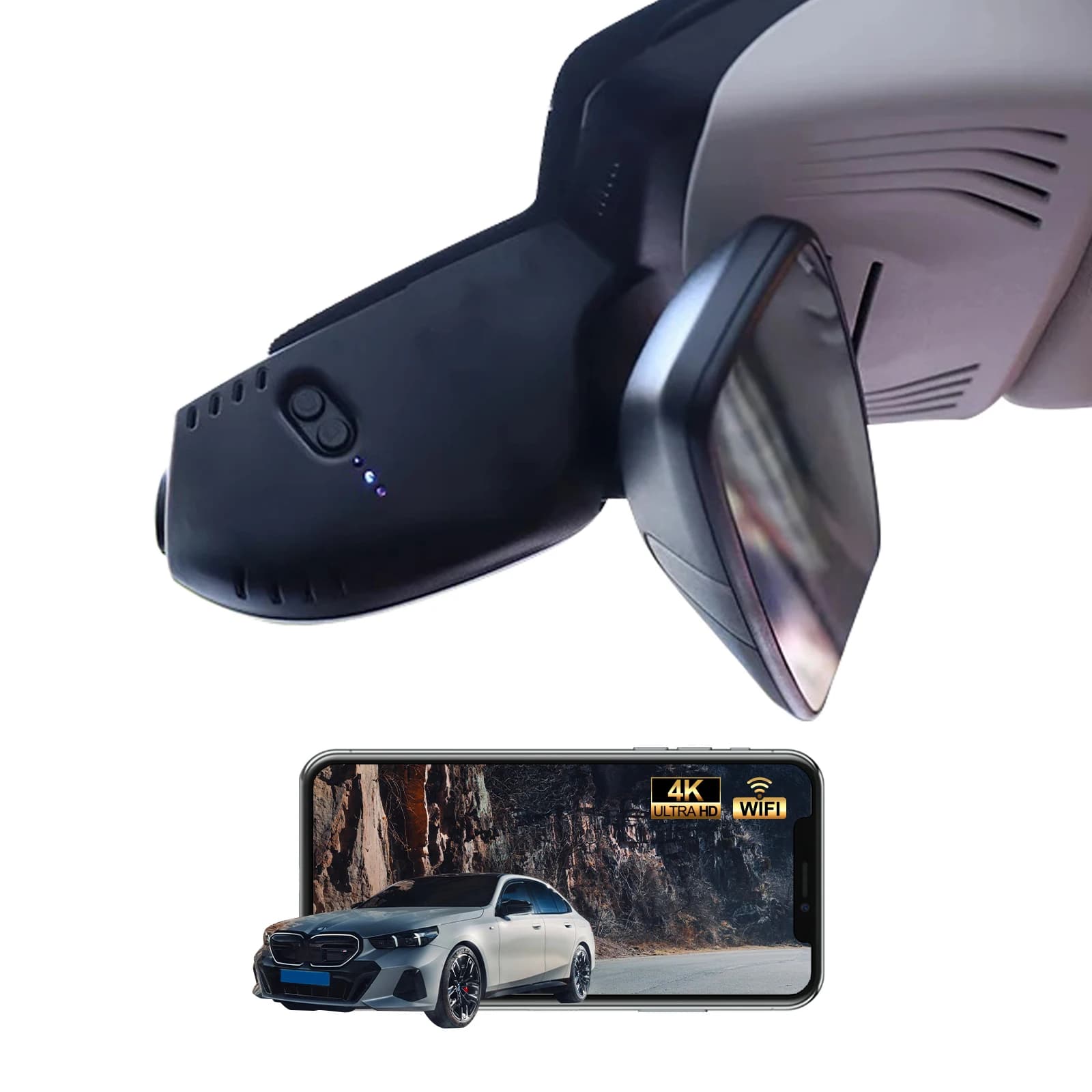 Hidden 4K Dash Cam Car Black Box Driving Recorder Night Vision 170 Wide Angle 1 Year Warranty for X3/X5/5 Series F01-F35