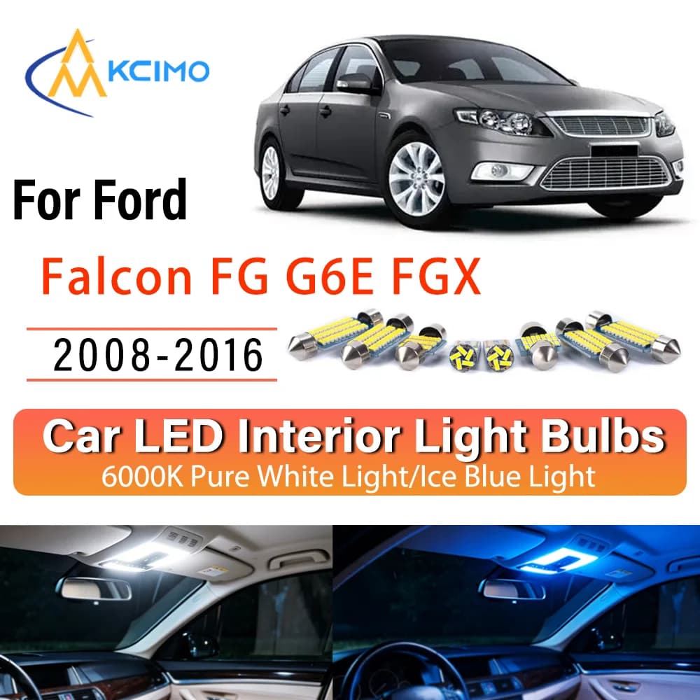 For Ford Falcon FG G6E FGX 2008-2016 Instant Install Constant Bright LED Inner Lamp Upgrade Set OE Fit Ceiling Reading Boot