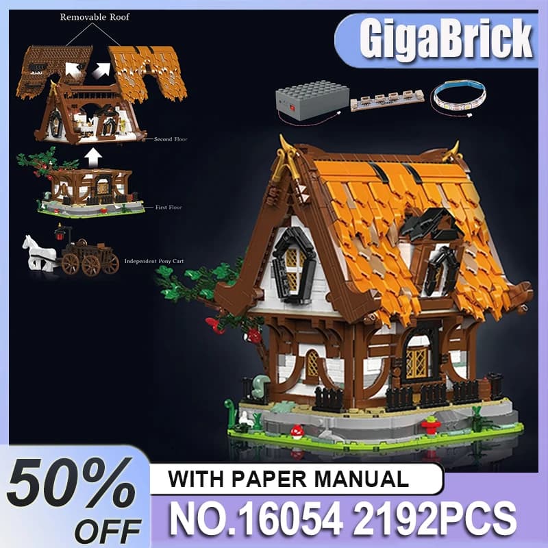 MOLD KING 16054 Casa in legno da collezione Modello Building Blocks Decorazione da scrivania Set Mattoni Assemblaggio puzzle Giocattolo Regalo di Natale per il capretto