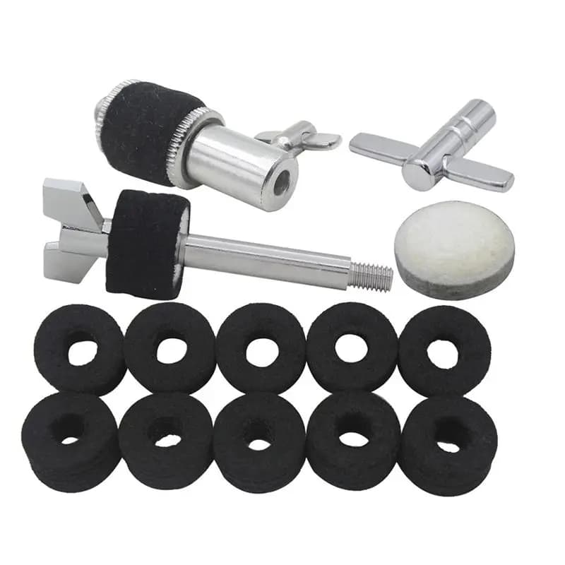 Set Batteria AEF5 - Cinque Pezzi: Frizione Hi-Hat + Pad per Pelli di Batteria + Vite per Piatto + Accessori per Strumenti a Percussione + Pad per Piatto