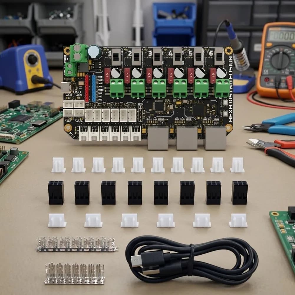 Compact For 3D Printer Expansion Hub Compatible with For FYSETC Offering 6x CAN 7x USB and Multiplexed IO Support