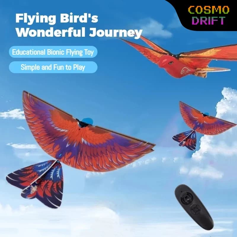 RC Toy with electric wings for flying birds with bionic remote control 360 ° Rechargeable and fresh intelligent flight to rotating plane