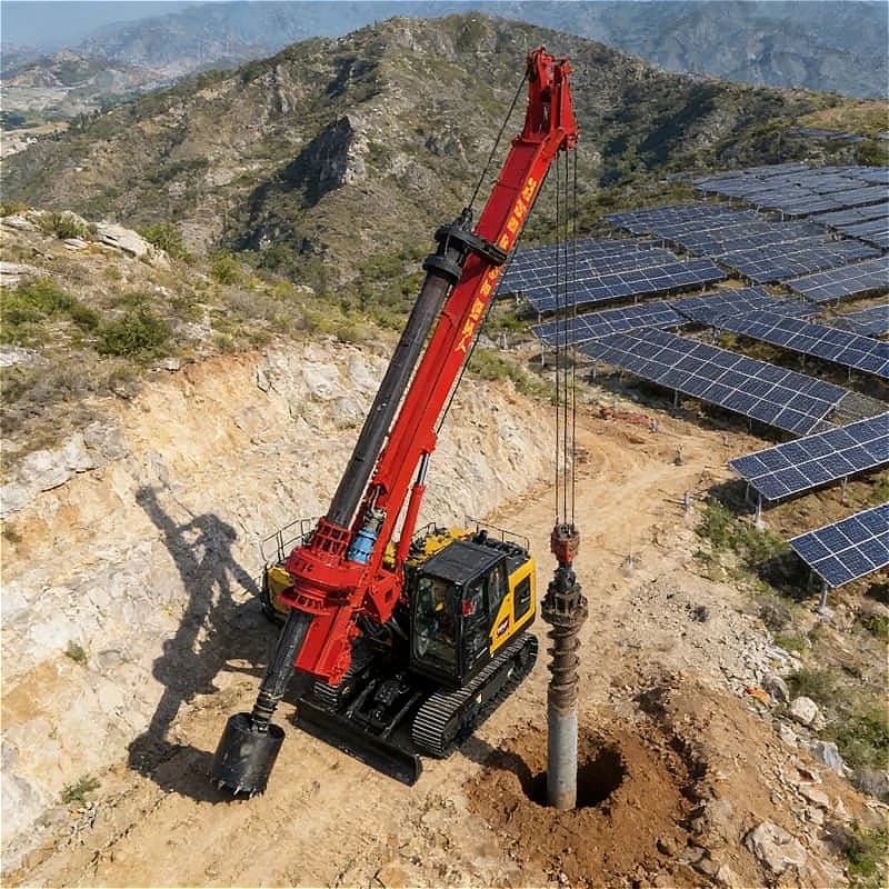 Hydraulic Crawler Earth Auger Rig Torque Bridge Deep Foundation Large Diameter Rock Socketed Bored Pile Installation Customized