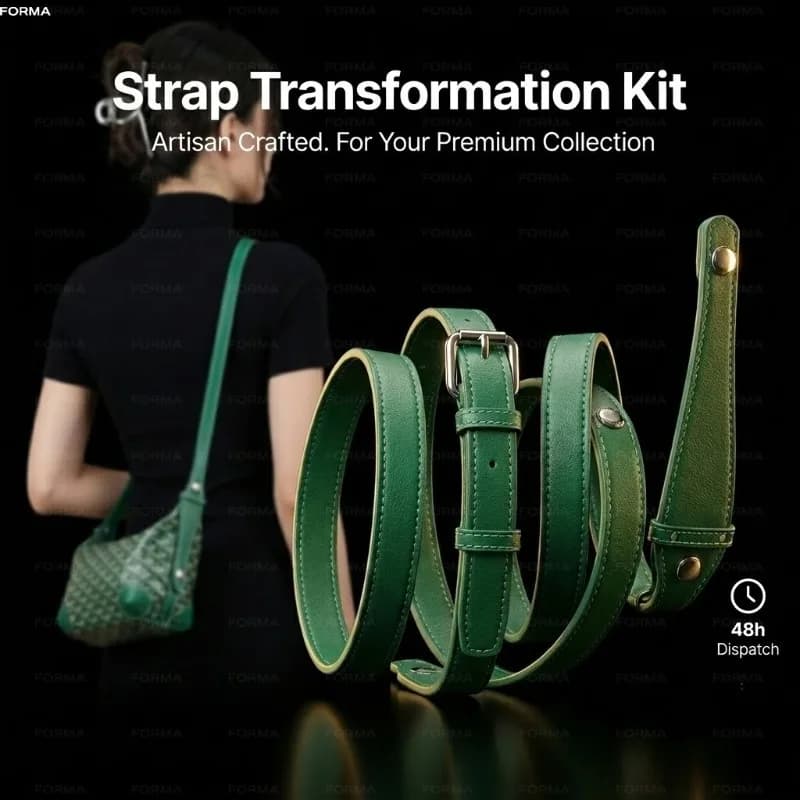 Bag shoulder strap conversion kit, suitable for toilet bags in canvas, trick clutch, shoulder strap, handle extender, accessories without drilling