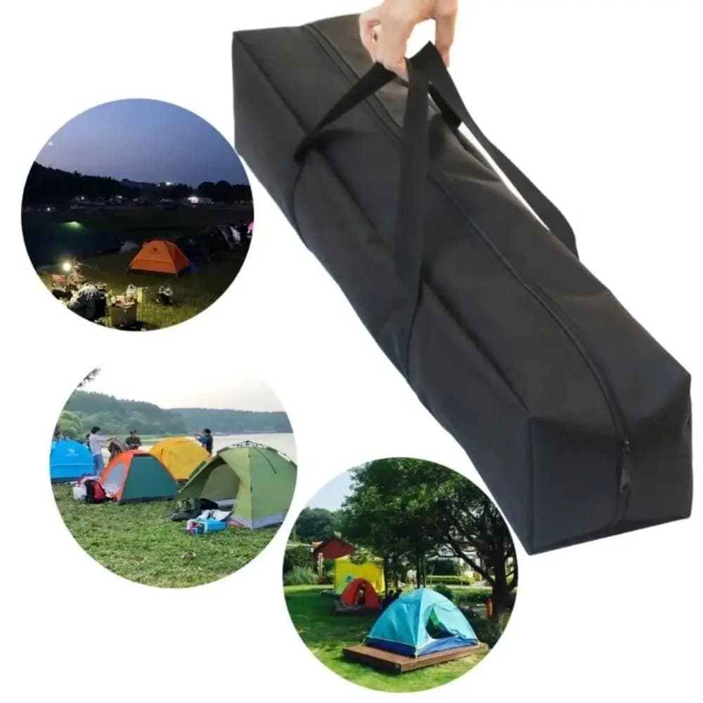 Durable Canvas Tent Storage Bag Waterproof Large Capacity Picnic Handbag Canopy Pole Bag Hiking Picnic