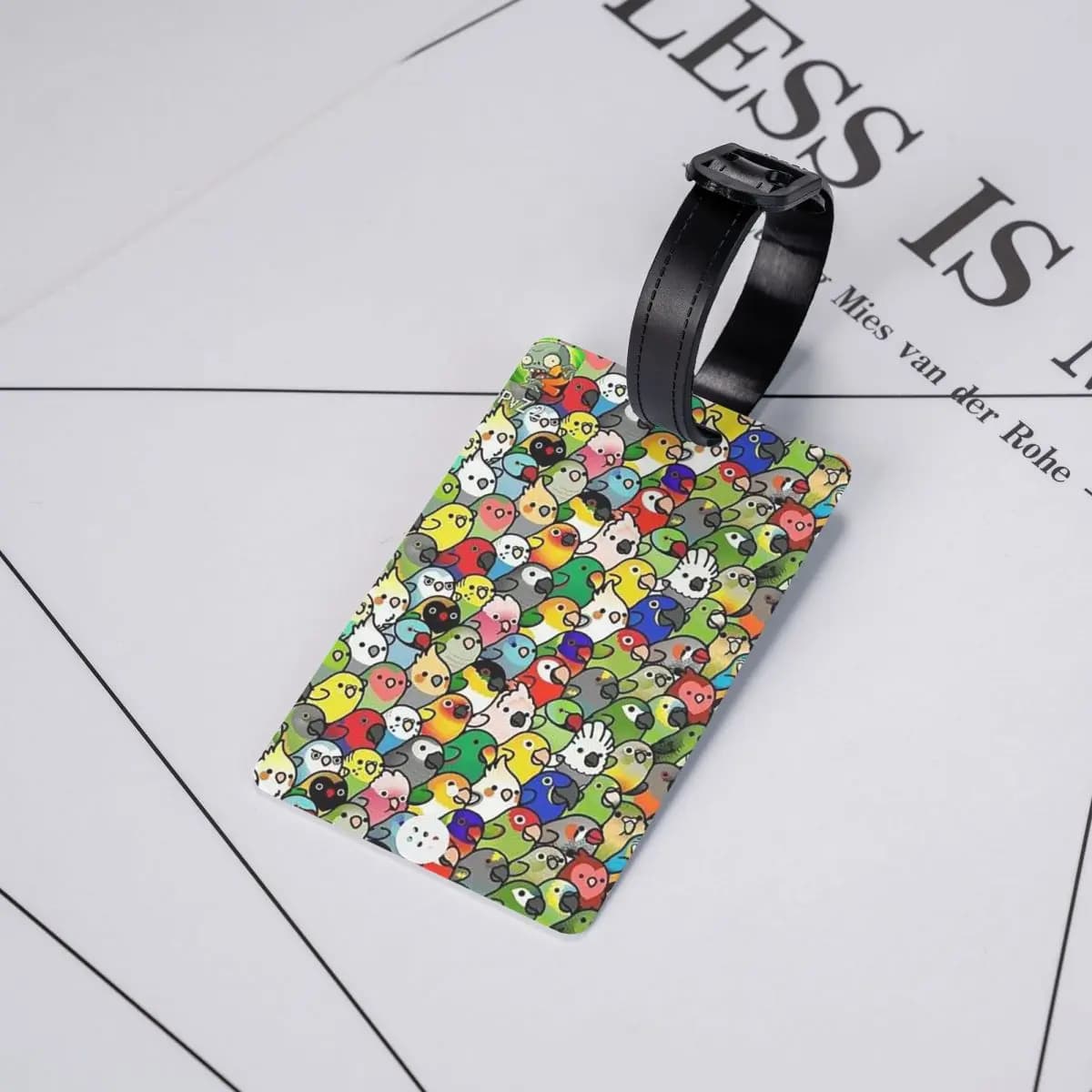 Etichette per Bagagli a Forma di Uccelli (Cockatiel, Pappagallino, Pappagallo), Accessori per Valigie, Etichetta per Bagaglio da Viaggio, Porta Etichetta con Nome e Indirizzo