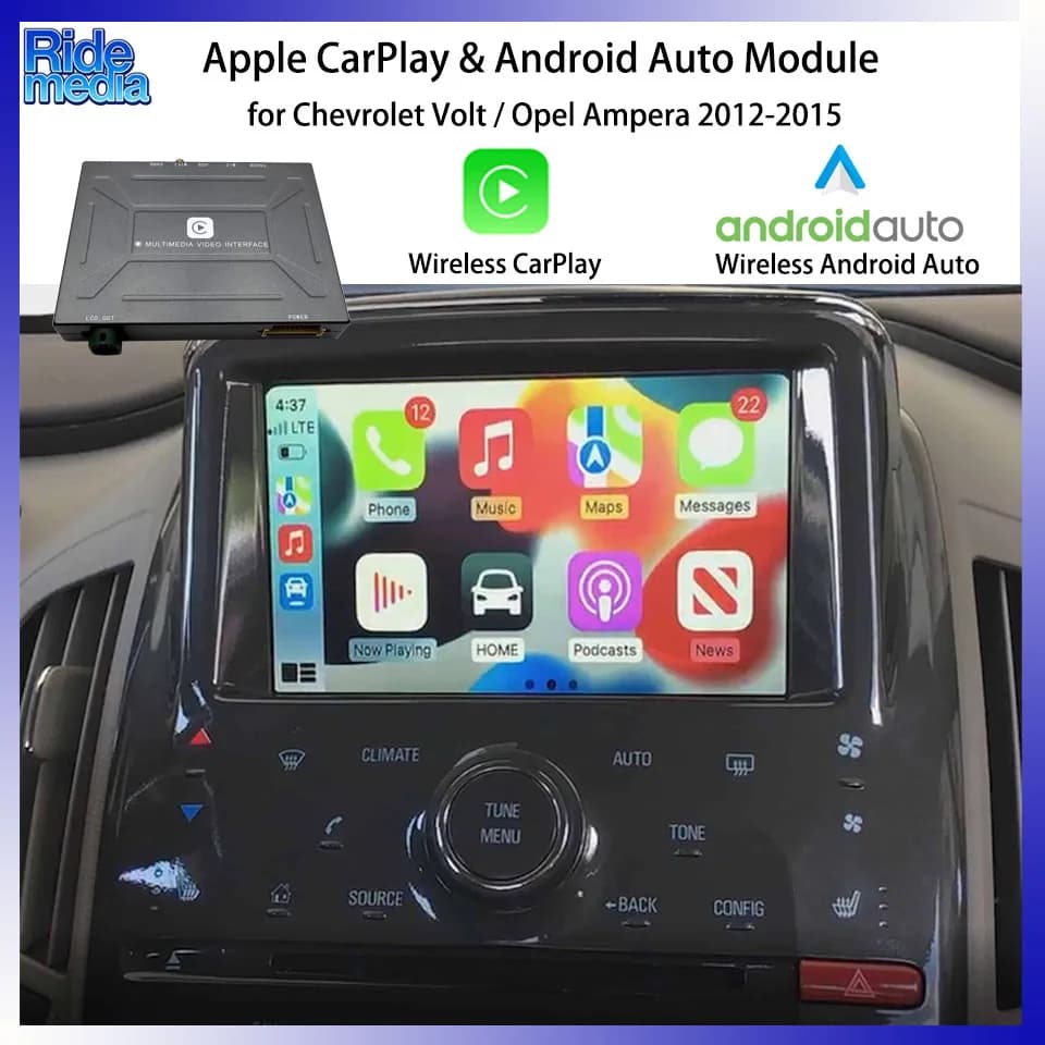 Interfaccia GPS RideMedia con App per Smartphone e CarPlay per Chevrolet Volt Vauxhall Ampera 2012-2015