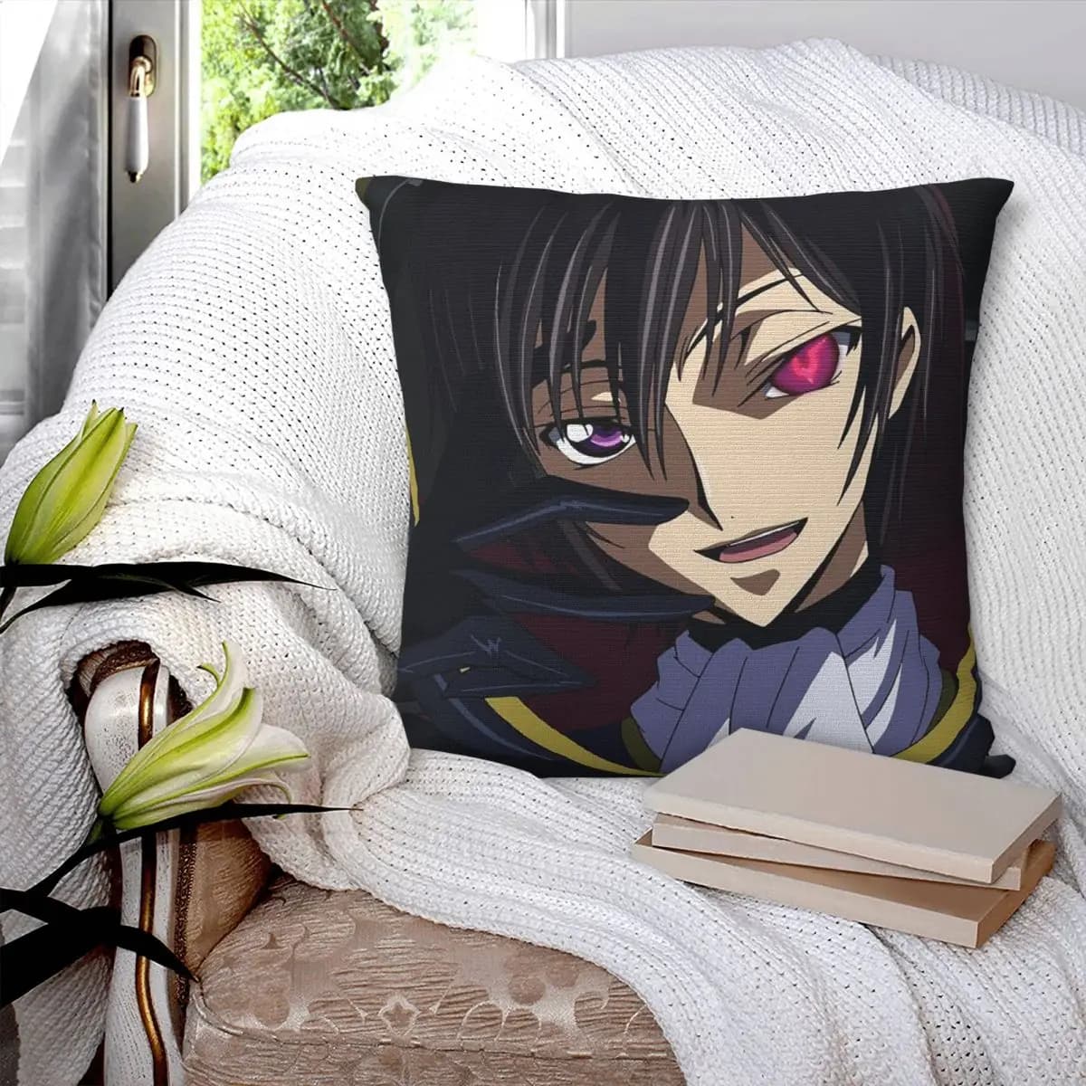 Adventure Anime Code Geass Square Pillowcase Cushion Cover Pillow Case Throw Pillow Cover for Home Sofa Living Room