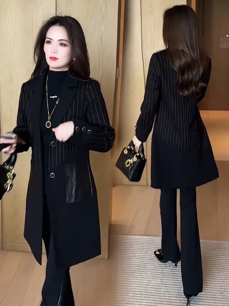 Giacca a Vento Elegante e Versatile da Donna, Nuova Collezione Autunno 2024, Cappotto Midi Chic e Snellente, Stile Semplice per il Pendolarismo, Manica Lunga
